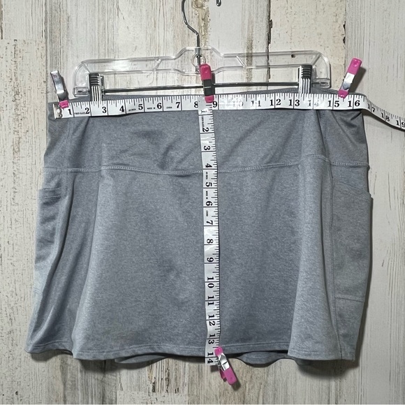 Etonic Golf Tennis Athletic Skirt Skort Grey Pockets Stretch Size Large - Picture 4 of 15